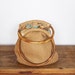 15% OFF Vintage jute/straw bag with bamboo handles, cupon: take15off
