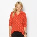 Vintage Red Novelty Print Shirt