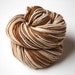 Organic Merino Worsted Weight Yarn Naturally Dyed in Chocolate Vanilla Swirl