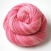 Hand Dyed Extrafine Merino Lace Weight Yarn Naturally Dyed in Pink Jasmine