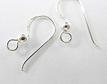 5 pairs of 925 Sterling Silver Ear Wires 8x17 mm. :th0828