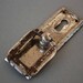 SALE... Vintage Art Nouveau style key hole escutcheon with drawer pull handles. Silver plated.