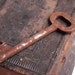 SALE... Antique metal skeleton key. old