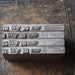 Set of 4 vintage metal stamps, letters of the Cyrillic alphabet