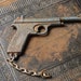Vintage lead toy, revolver gun