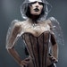 Clear PVC Victorian Capulet cape Shrug by Artifice Clothing in size small/XS (photoshoot sample)