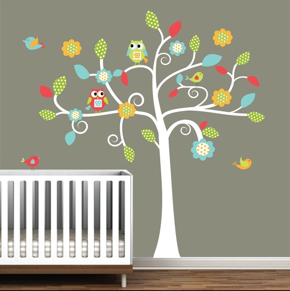Vinyl Wall Decals Children Tree Decal with by Modernwalls on Etsy