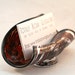 Business Card Holder Hand Blown Art Glass in Garnet 2