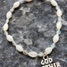 Godmother Bracelet in Mother of Pearl and Crystal with Sterling Silver Charm