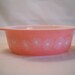 Vintage Pyrex Pink Daisy Casserole Dish