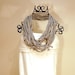 Heather Grey SHAG STRANDS Jersey Infinity Scarf Necklace by The Accessories Nook