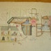 Unframed, finished Cross Stitch, Paula Vaughan's "A Little Girl's Fancy"