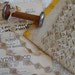LAST YaRd - Gorgeous ANTIQUE early 1900s French ribbon trimming with silver metallic, ONE yard