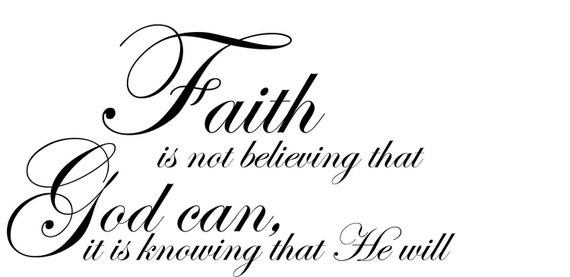 Faith is not believing that god can it is by VillageVinePress