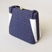 vintage 1950s Handbag - 50s Handbag Navy And White -Pick Yourself Up