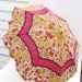 Child Parasol, Vintage Umbrella, Pink and Olive Umbrella