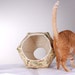 Cat Ball Unique Hand Made Kitty Bed in Retro Asian Fabric