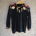 Vintage 70s Blouse Embroidered Cotton Tunic INDIA / Large / 40" B
