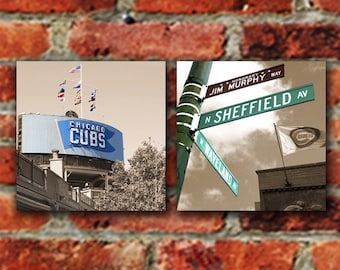 Chicago Cubs Set of 2 - Any Wrigley Field Canvas Print