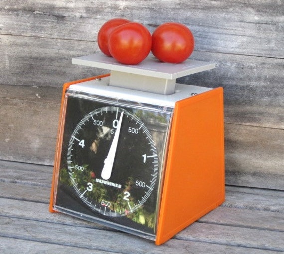 Vintage SOEHNLE Kitchen Scale Retro Orange by VintagebyKanina