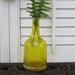 Vintage Amber Yellow Apothecary Glass Vase Bottle