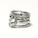Rustic silver stacking rings-set of 5 / sz7