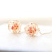 Wire Ball earrings with Red beads