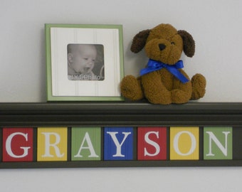 Childrens Room Decor - Shelf Room Art - Personalized for Nursery - Personalized Baby Gift - Personalized Name Sign - Kids Playroom Decor