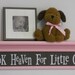 Girls Shelf Brown Pastel Pink Nursery Decor Wall Sign - 30" Shelf Pink - Thank Heaven For Little Girls - Room Decor