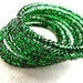 Green Czech Glass Bracelet Beaded Memory Wire BellinaCreations Bellina Creation