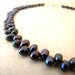 Black Pearl Necklace Freshwater Pearl Necklace Peacock Colored