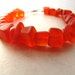 Seaglass Sea Glass Bracelet Orange Red Nugget Size 8