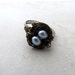 Birds Nest Ring Hummngbird Nest Blue Pearl Eggs Bronze Wire Wrapped Size 8