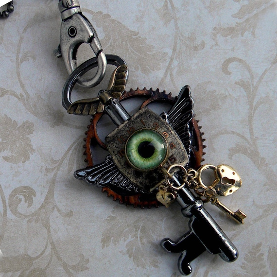 Necklace StEAmPuNK Fantasy Sci Fi Key To The by Msemrick