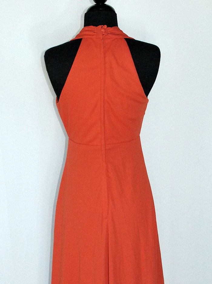 orange goddess dress
