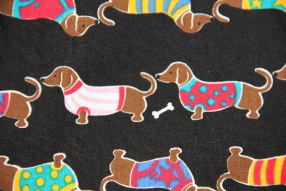 Dachshund Fabric Yardage Robert Kaufman Doxies