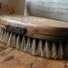 Vintage Two Tone Natural Bristle Wood Handled Oval Brush