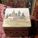 Russian Jewlery Trinket Box carved wooden box signed by artist woodburned and painted Jewelry Box