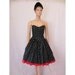 1950s Style Gunne Sax Polka Dot Party Dress With Red Crinoline Medium