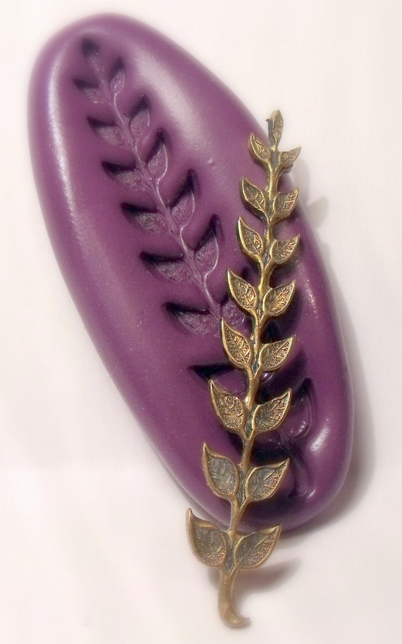 Download kawaii leaf branch mold flexible silicone push mold / craft/