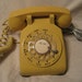 Vintage Rotary Phone Harvest Gold Mustard Yellow 1978