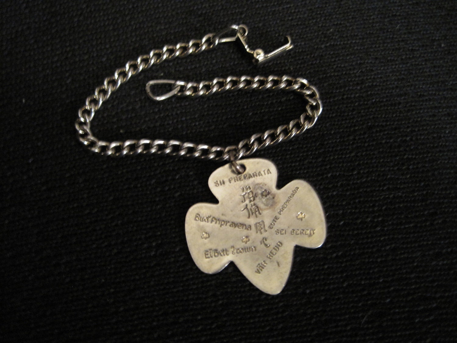 Vintage Girl Scout Trefoil Charm Bracelet 1950 Be Prepared in