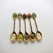 Vintage set retro gold tone Australian souvenir spoons