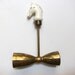 Vintage retro Japanese white and gold Mad Men Horse Head bar jigger shot measure