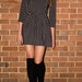 Polka dot peter pan collar 60s long sleeve mini dress
