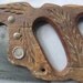 Vintage Disston Hand Saw - Circa 1930 - Carved Wood Handle Good Rustic Condition