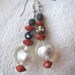 African Krobo Red glass Earrings by Fianaturals on Etsy