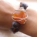 eco MOTHERS DAY SPECIAL African bracelet-Wire wrapped Carnelian agate and glass by Fianaturals