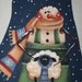 Snowman Pillow - with sheep - Hand painted - OFG - FAAP