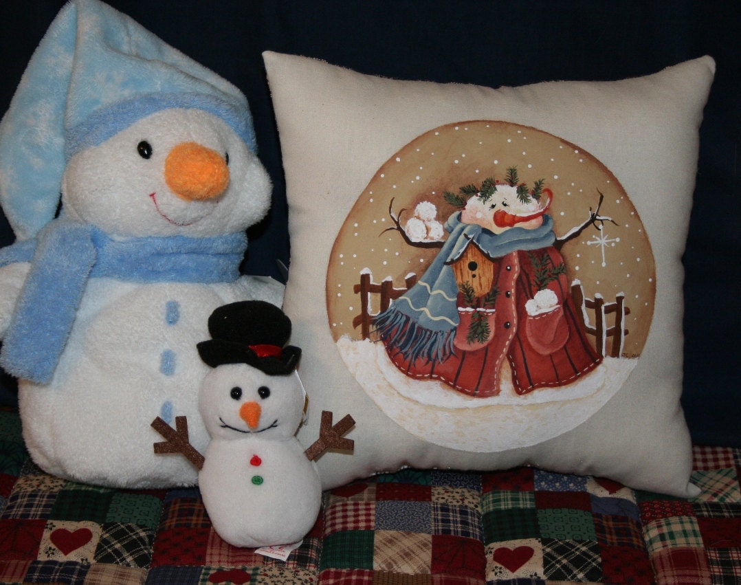 snowman pillow